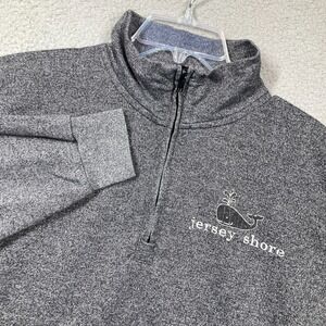 Jersey Shore Whale Watch 1/4 Zip Pullover Adult Medium Gray Sweatshirt Sightsee